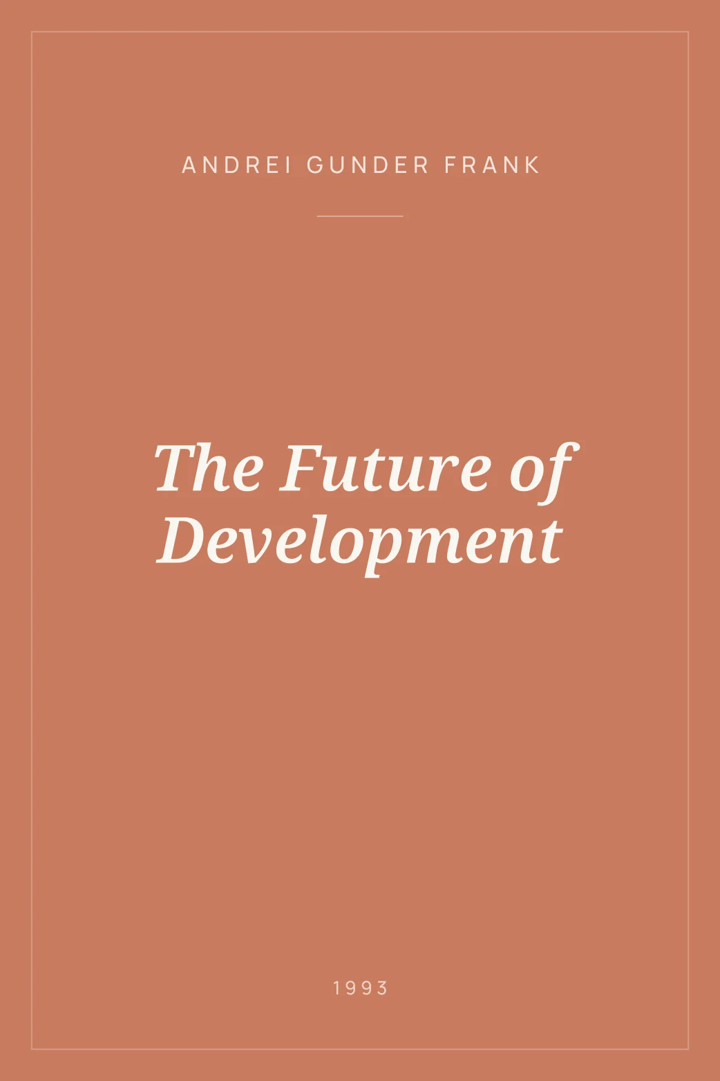 Portada de The Future of Development