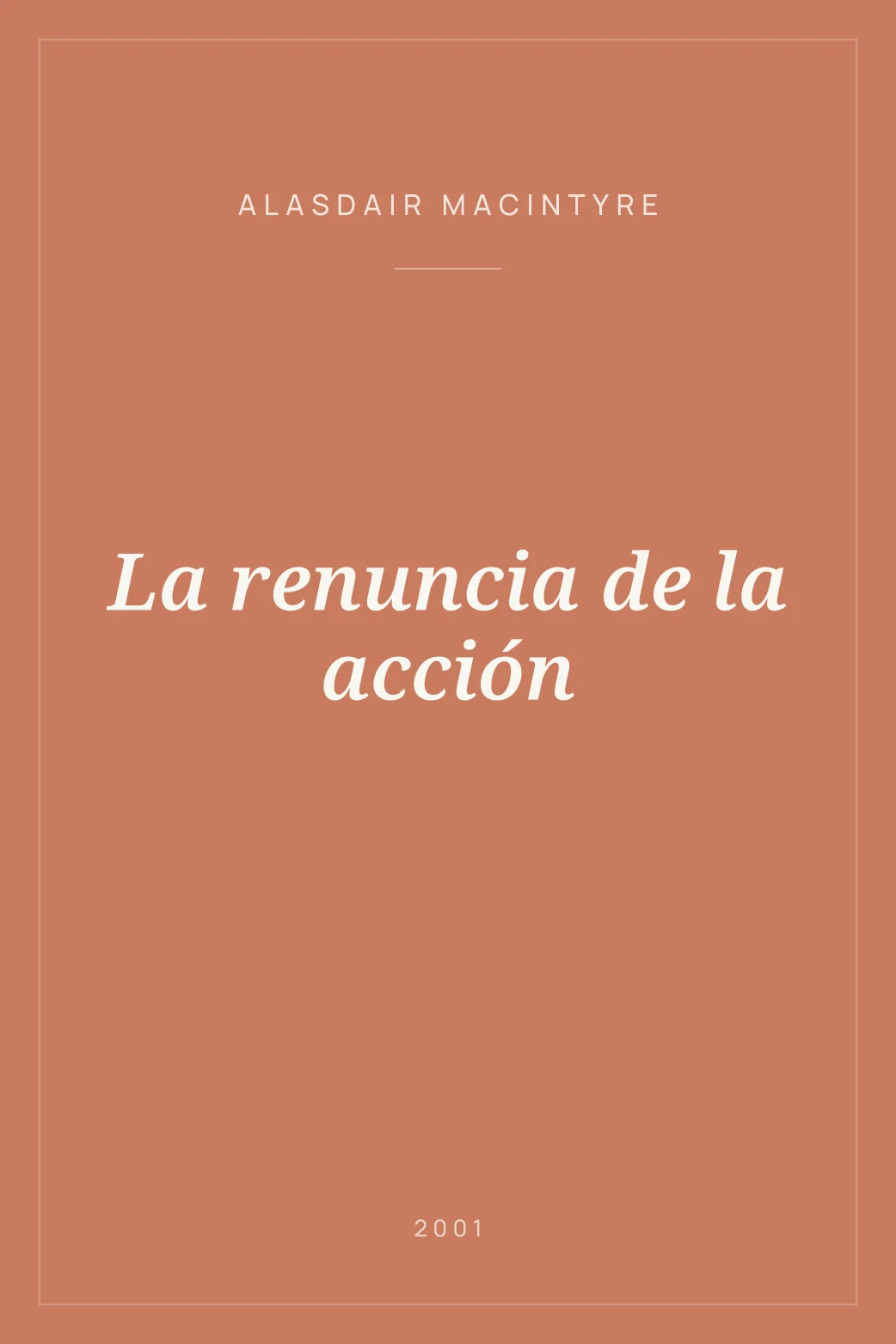 Portada de La renuncia de la acción