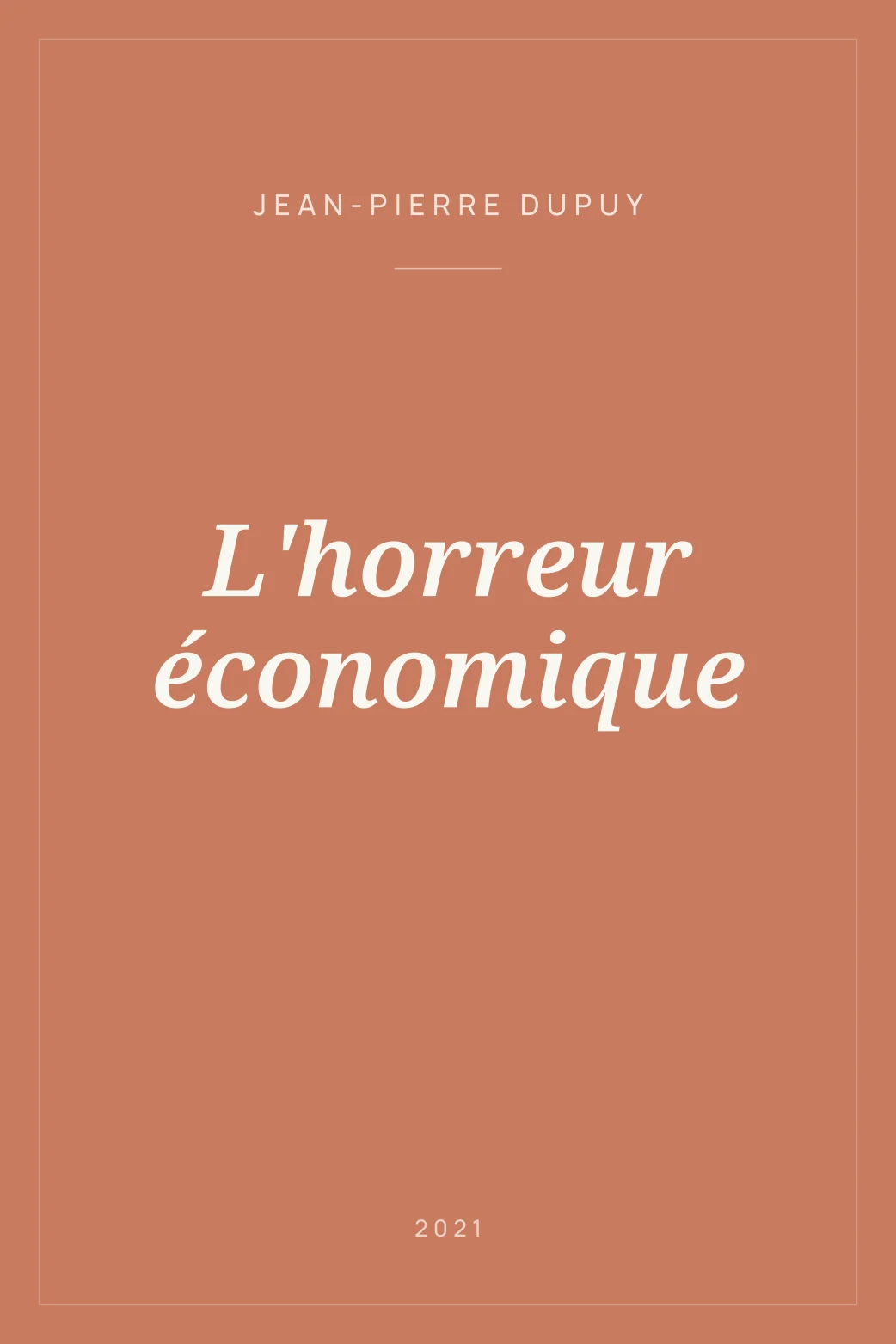 Portada de L'horreur économique