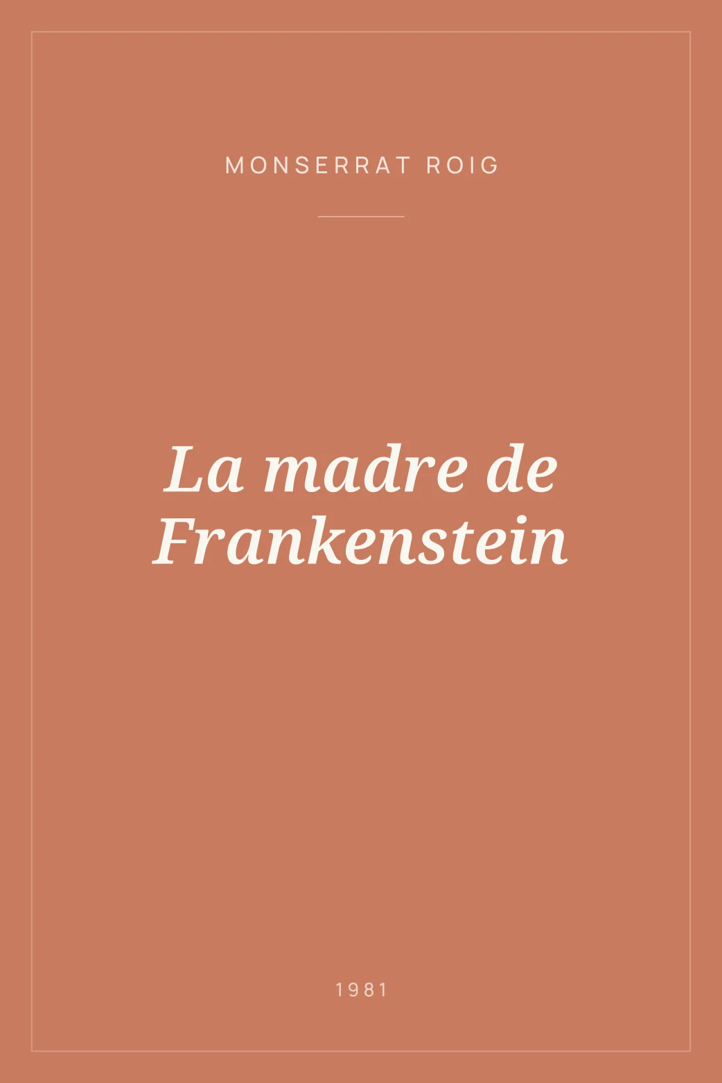 Portada de La madre de Frankenstein