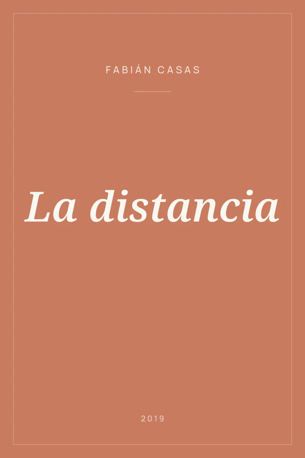 Portada de La distancia