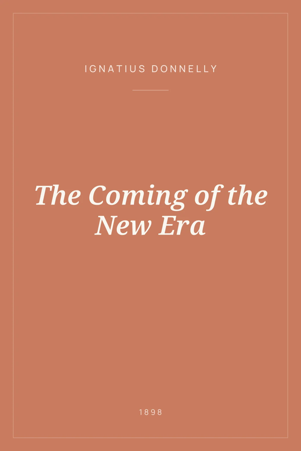 Portada de The Coming of the New Era