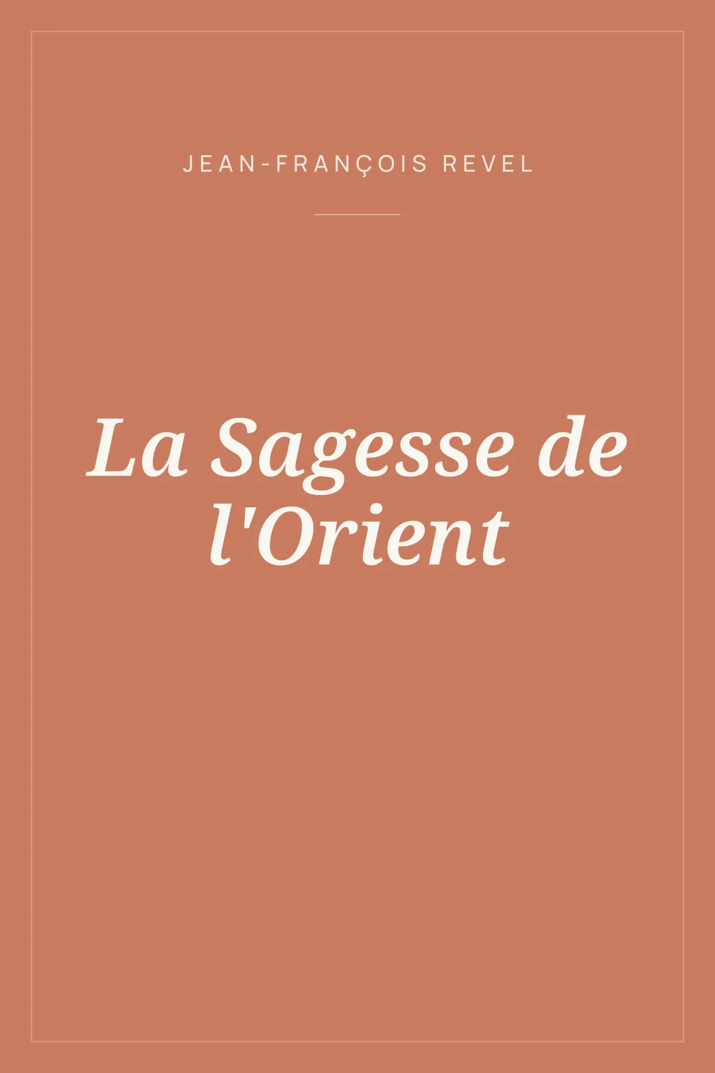 Portada de La Sagesse de l'Orient