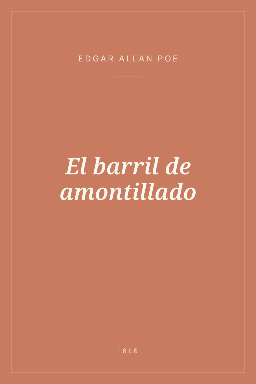 Portada de El barril de amontillado