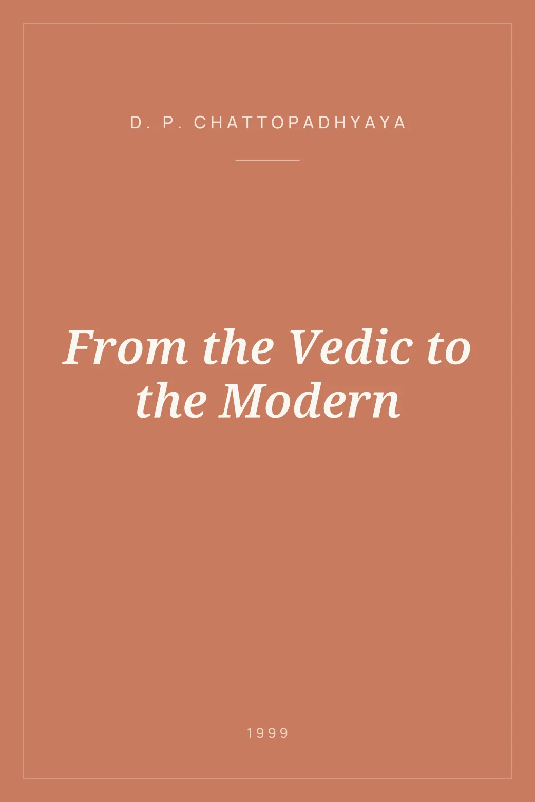 Portada de From the Vedic to the Modern