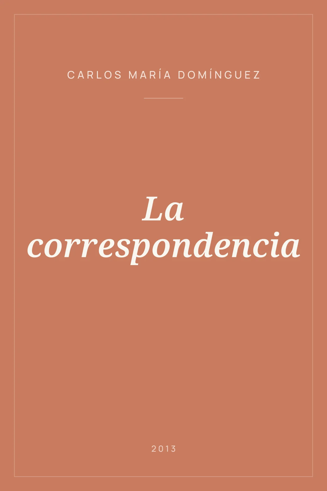 Portada de La correspondencia