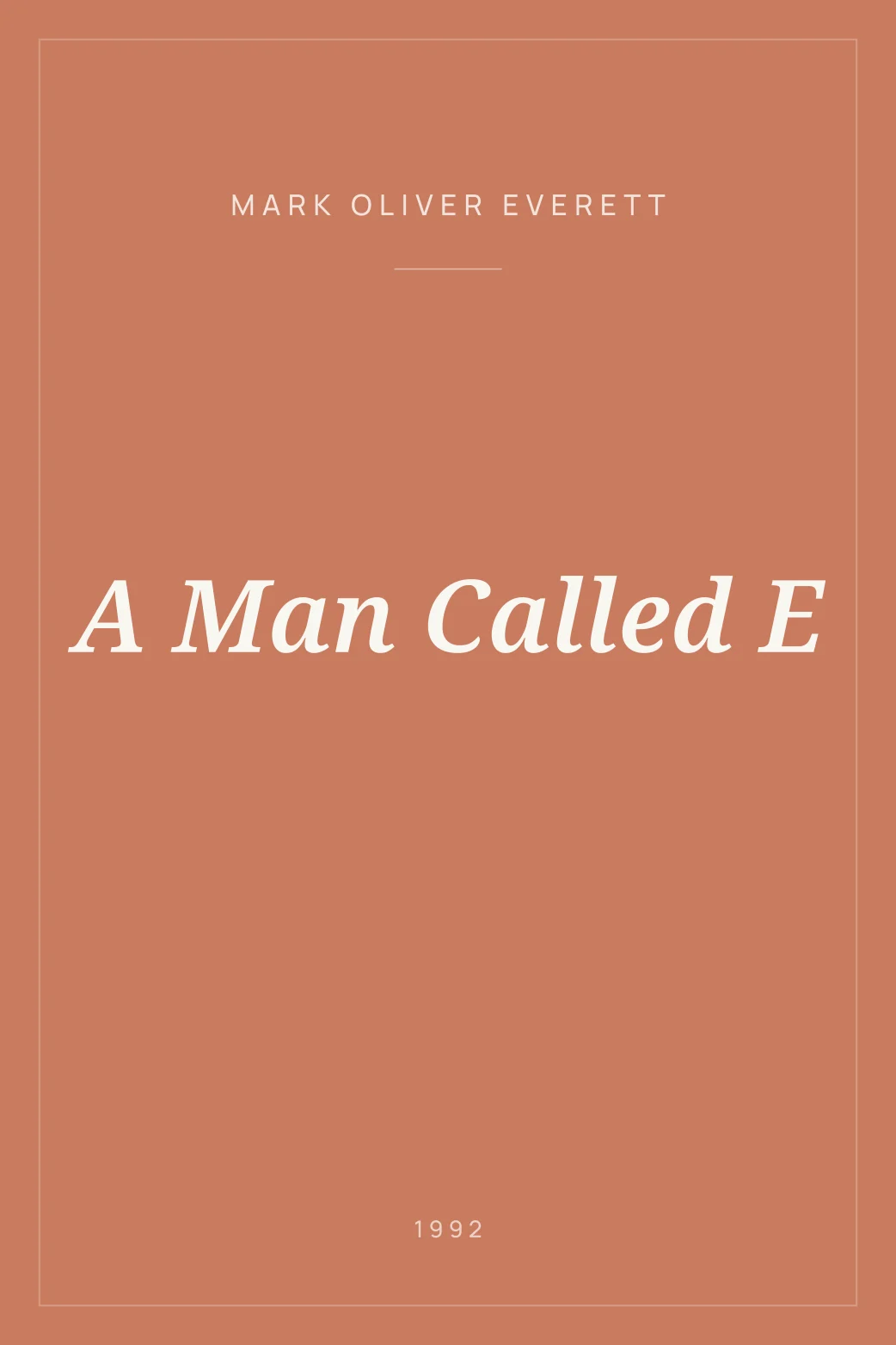 Portada de A Man Called E