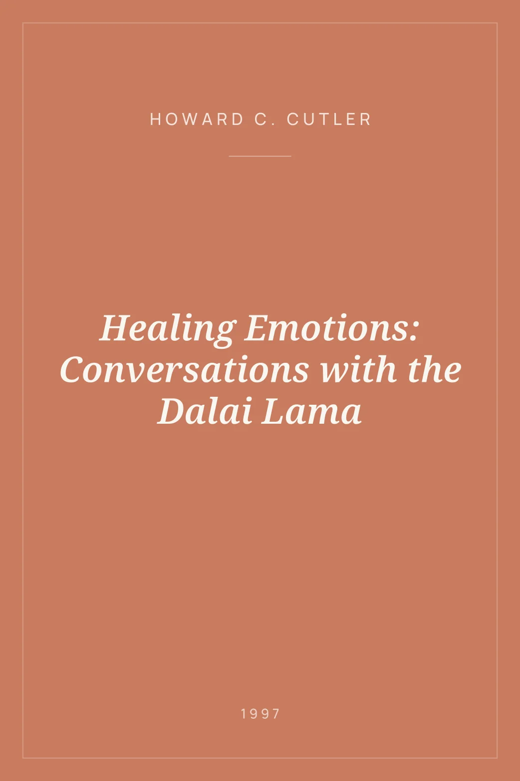Portada de Healing Emotions: Conversations with the Dalai Lama