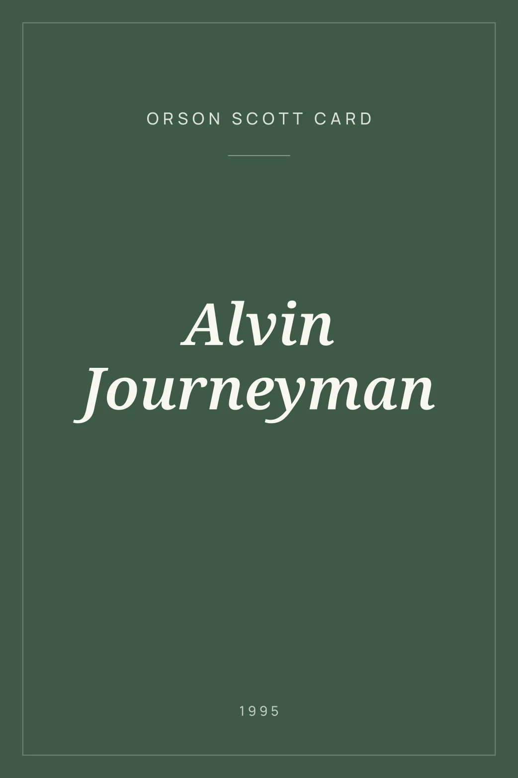 Portada de Alvin Journeyman