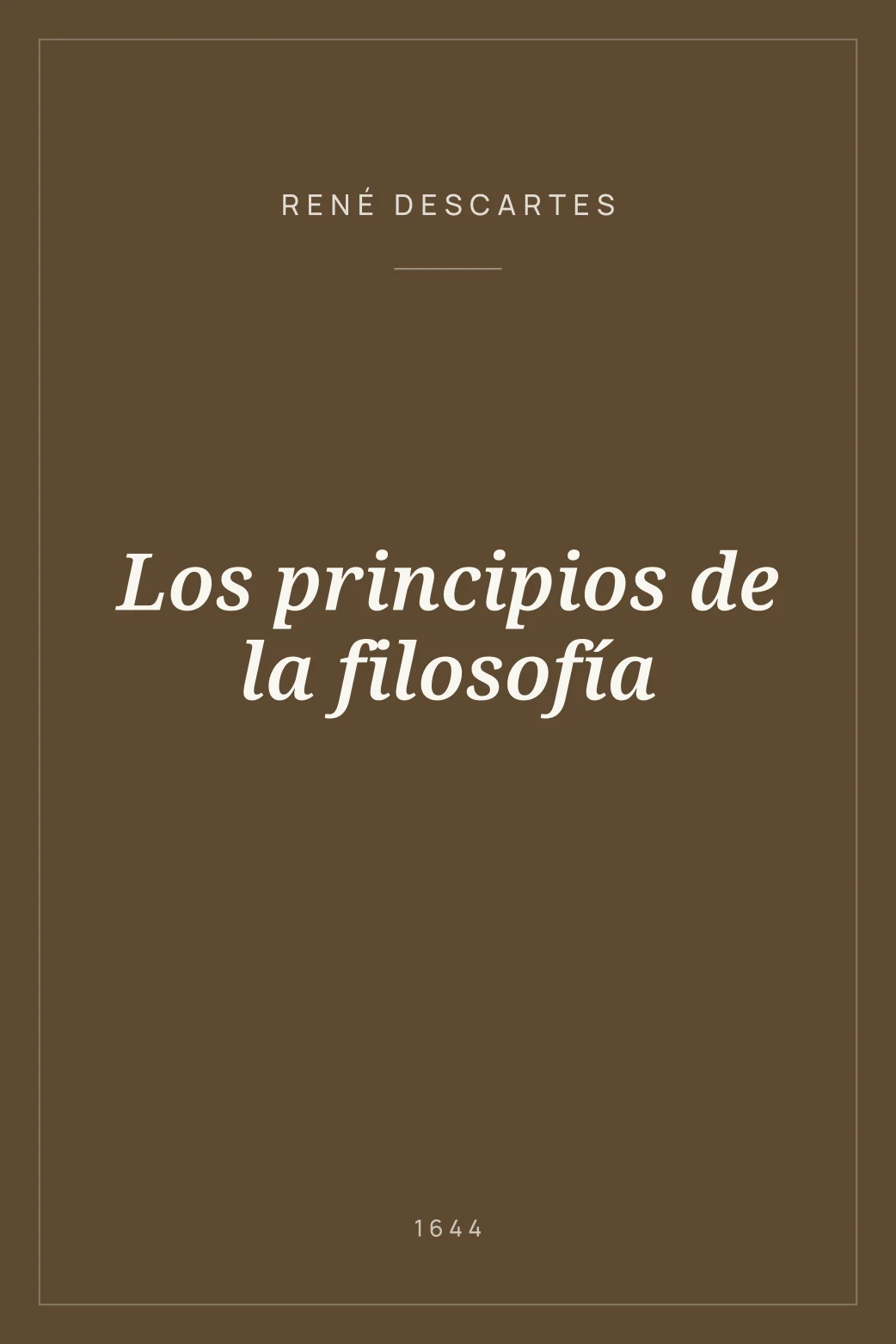 Portada de Los principios de la filosofía