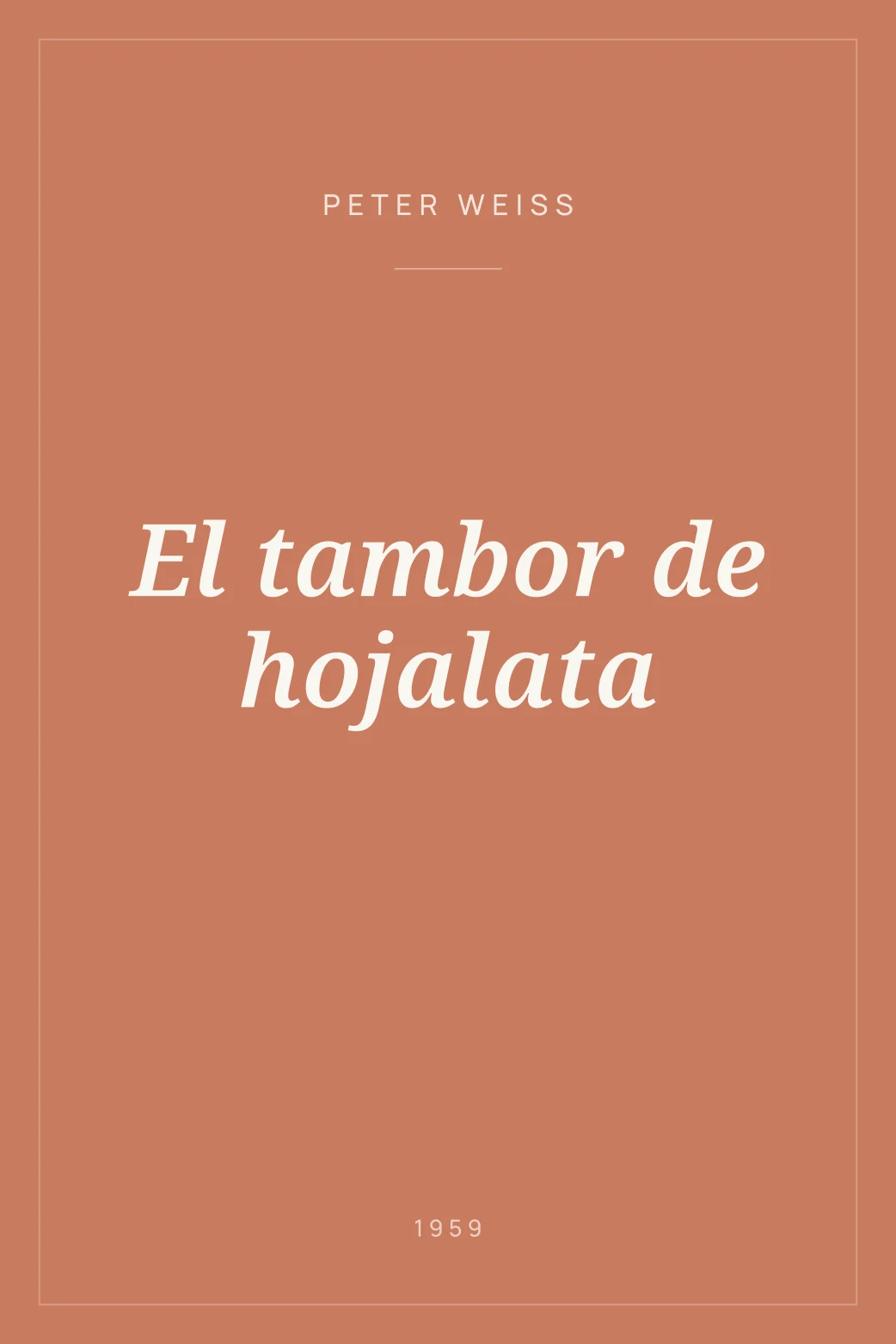 Portada de El tambor de hojalata