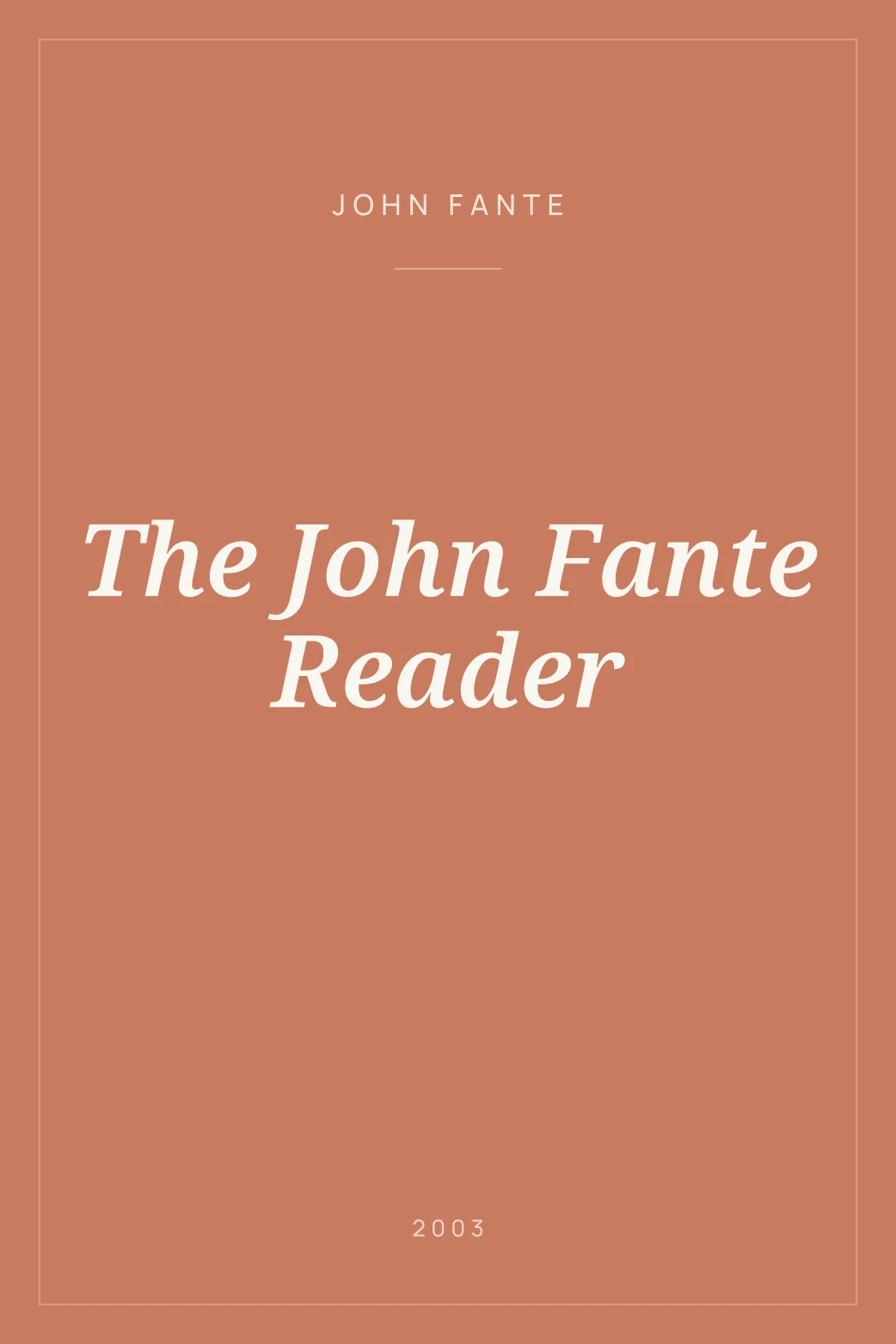 Portada de The John Fante Reader