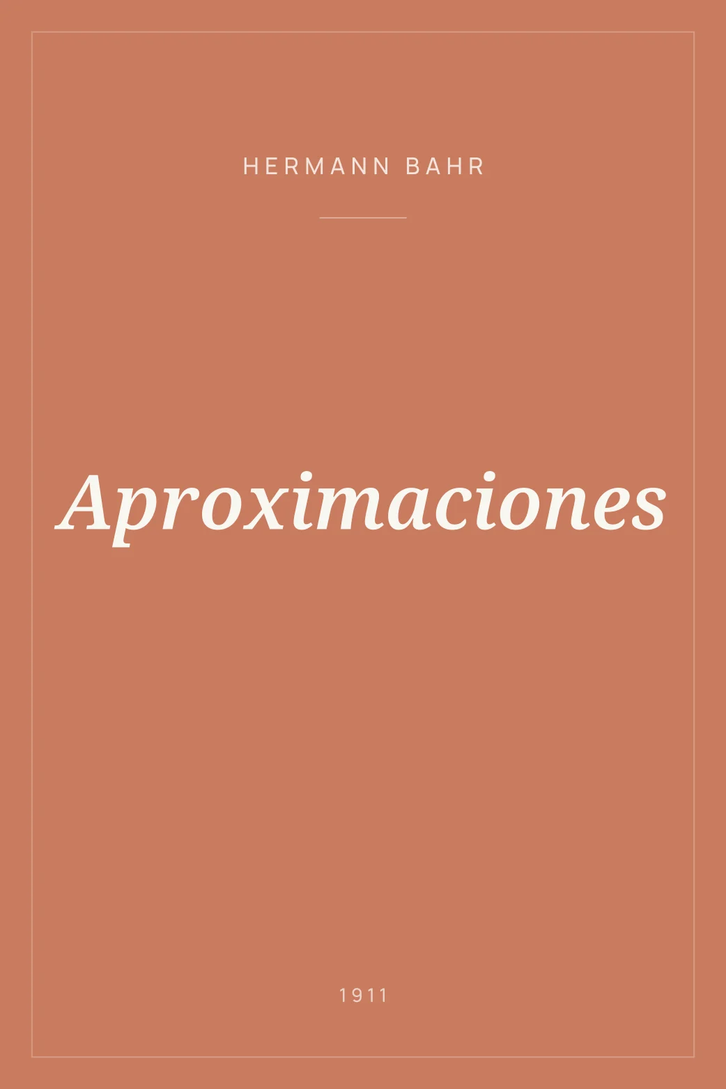 Portada de Aproximaciones