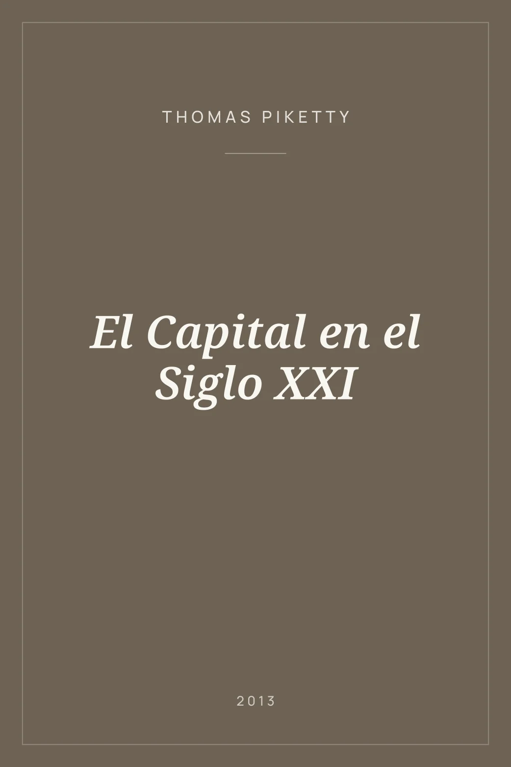 Portada de El Capital en el Siglo XXI