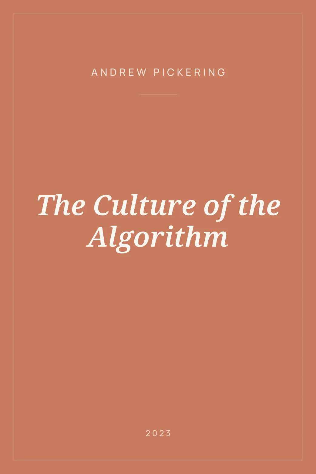 Portada de The Culture of the Algorithm
