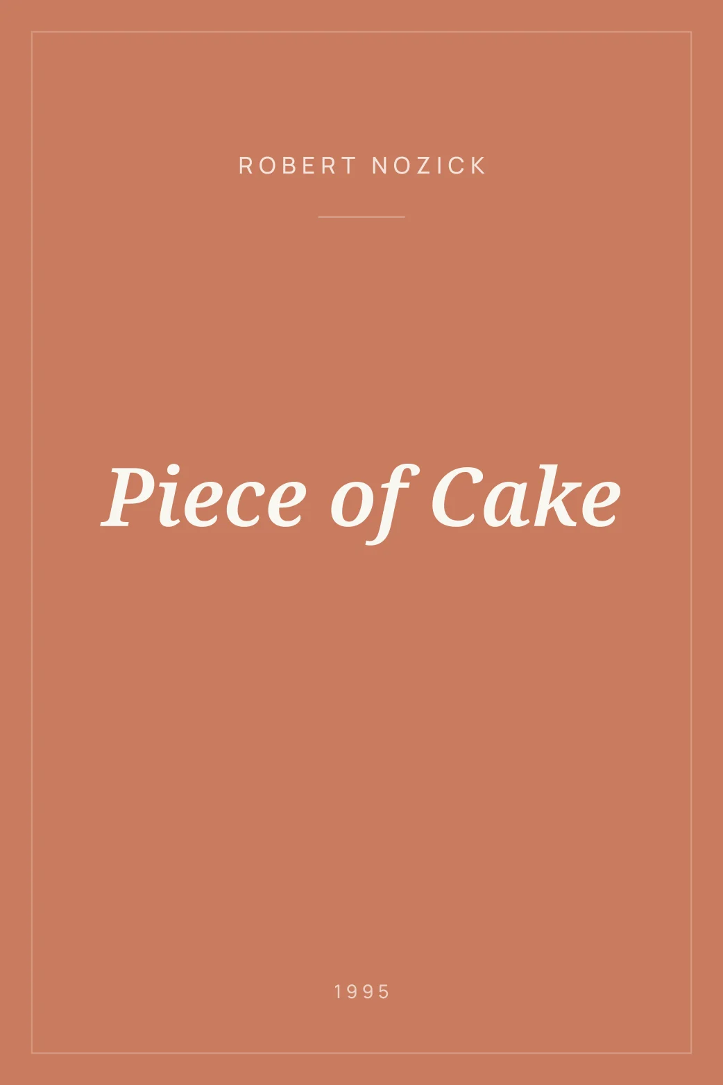 Portada de Piece of Cake