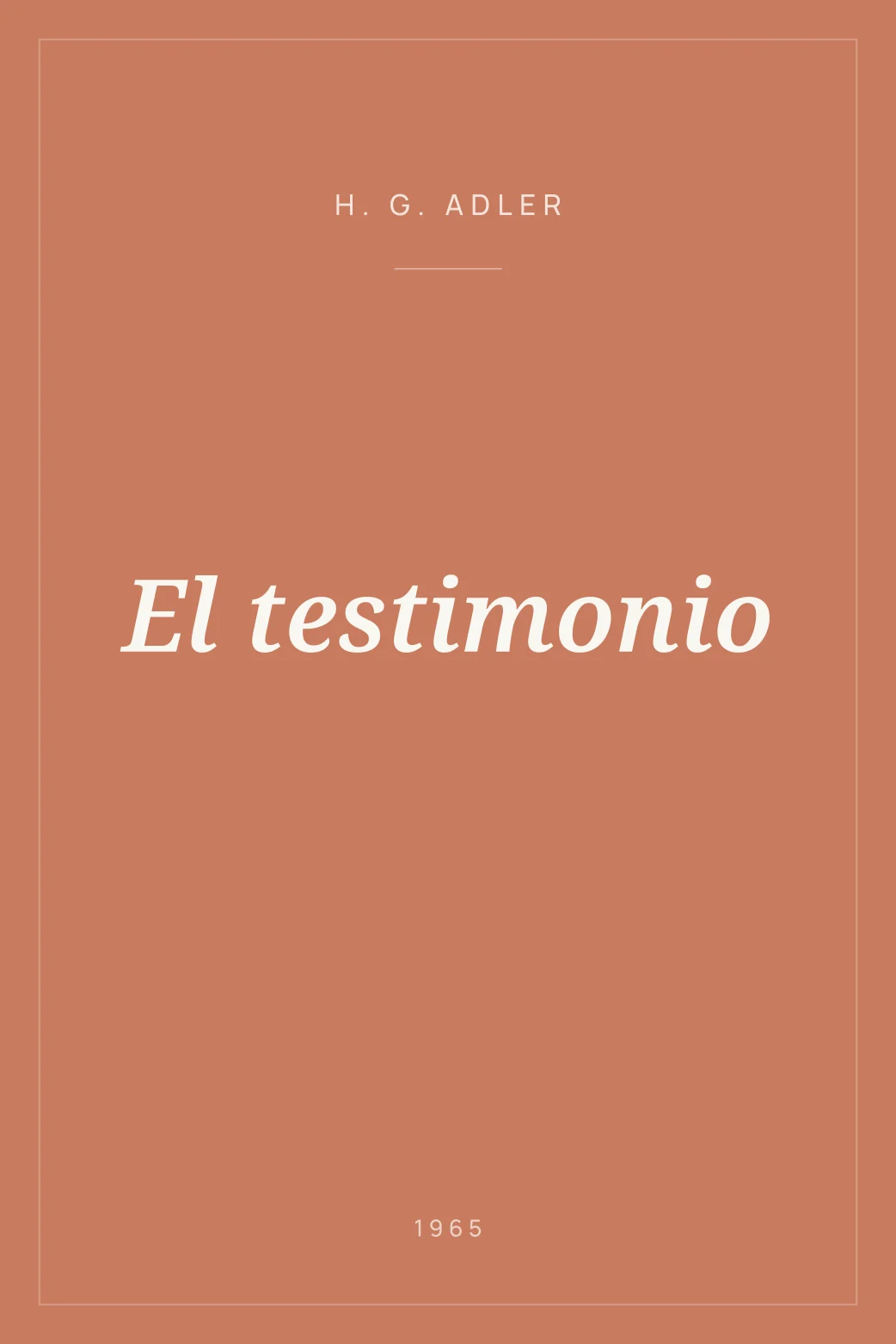 Portada de El testimonio