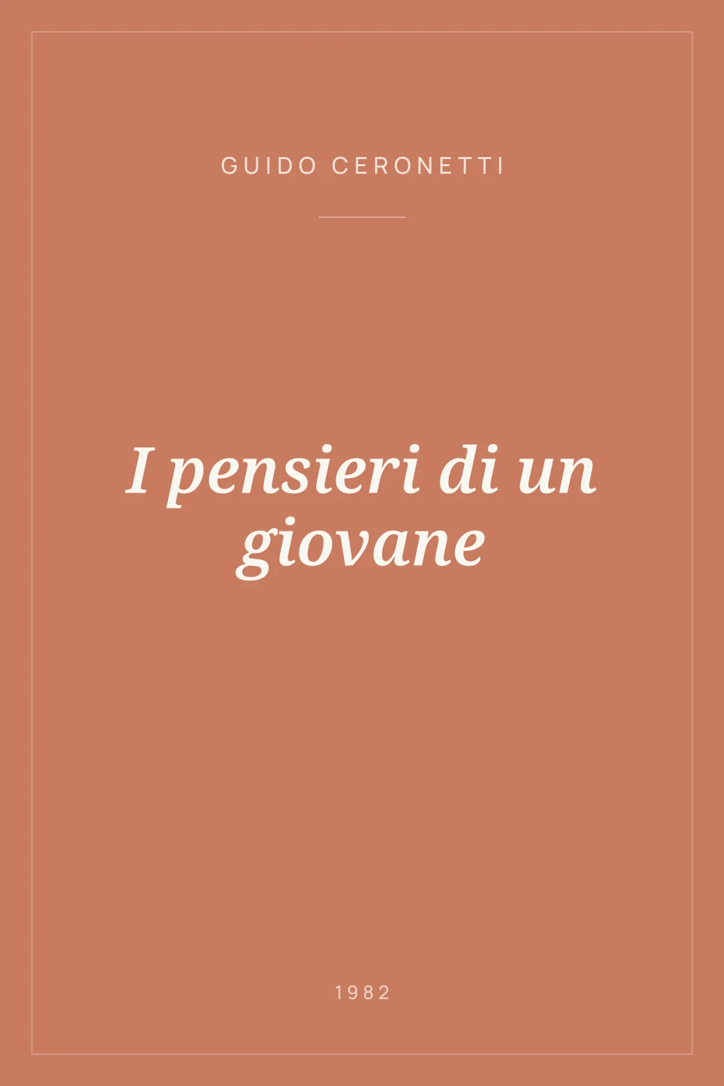 Portada de I pensieri di un giovane