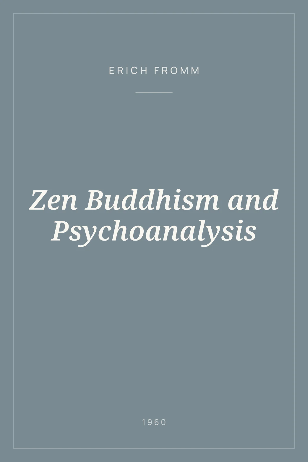 Portada de Zen Buddhism and Psychoanalysis