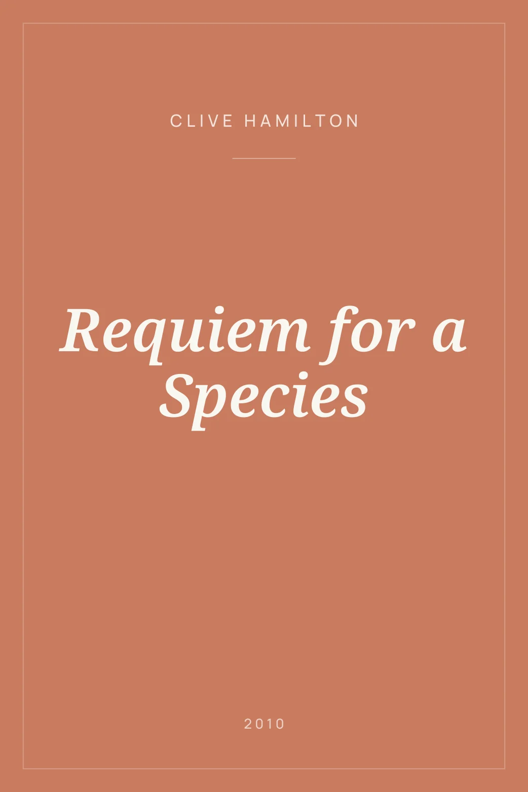 Portada de Requiem for a Species