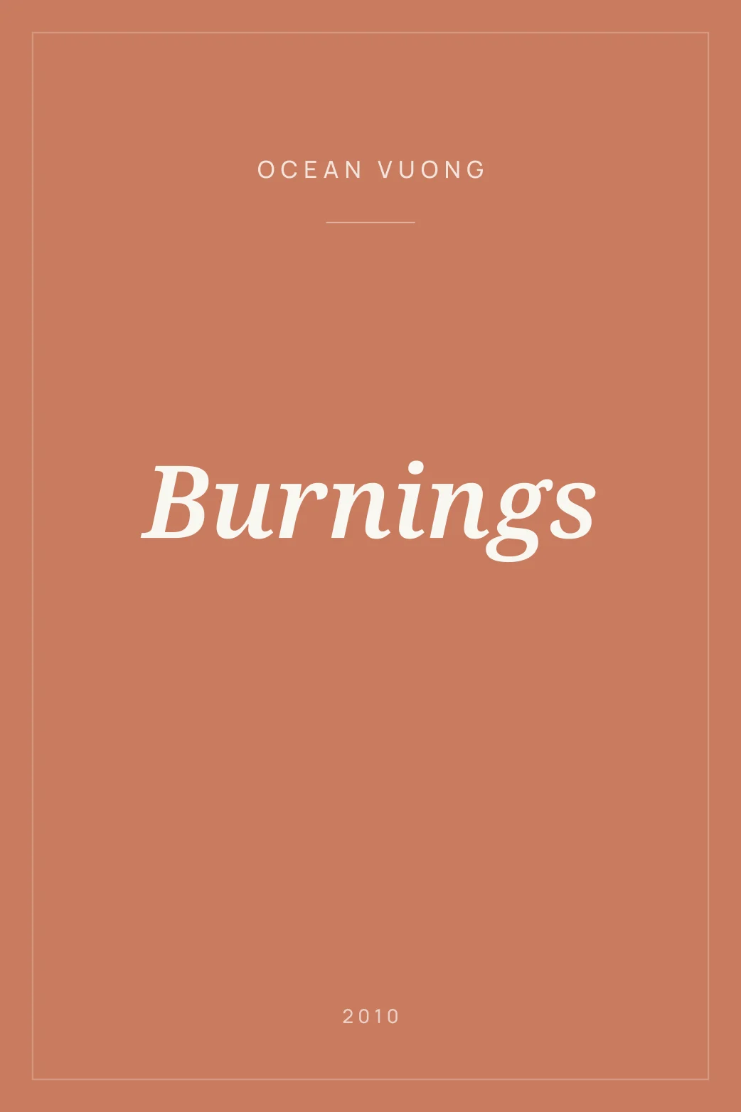 Portada de Burnings