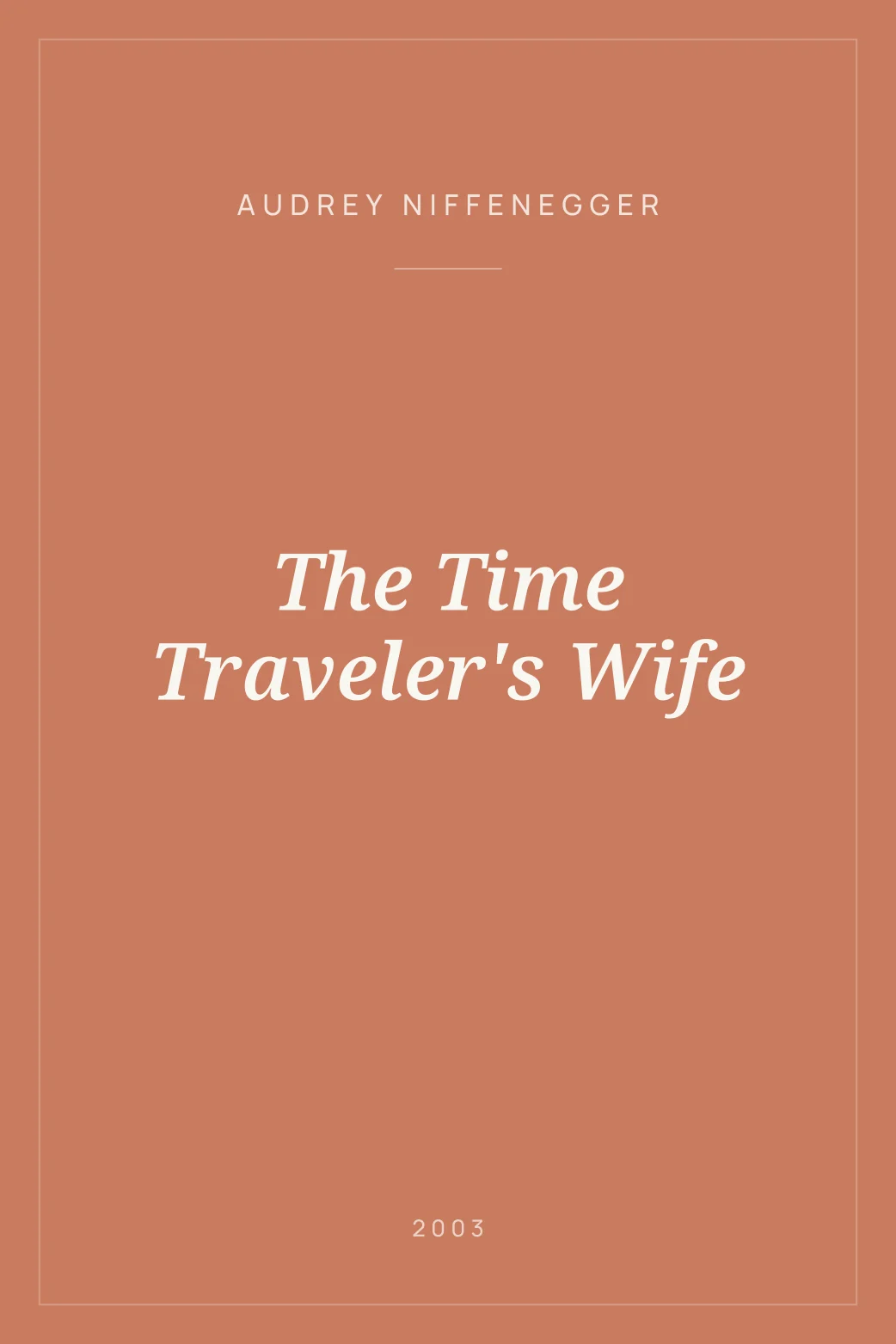Portada de The Time Traveler's Wife