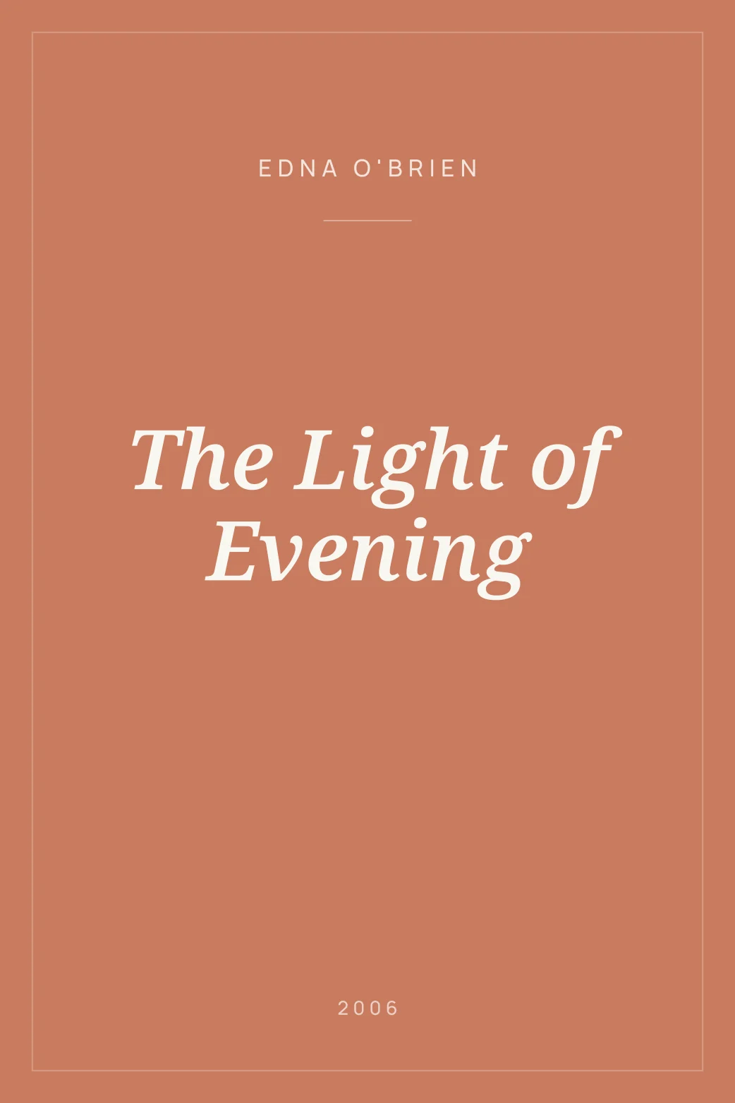 Portada de The Light of Evening
