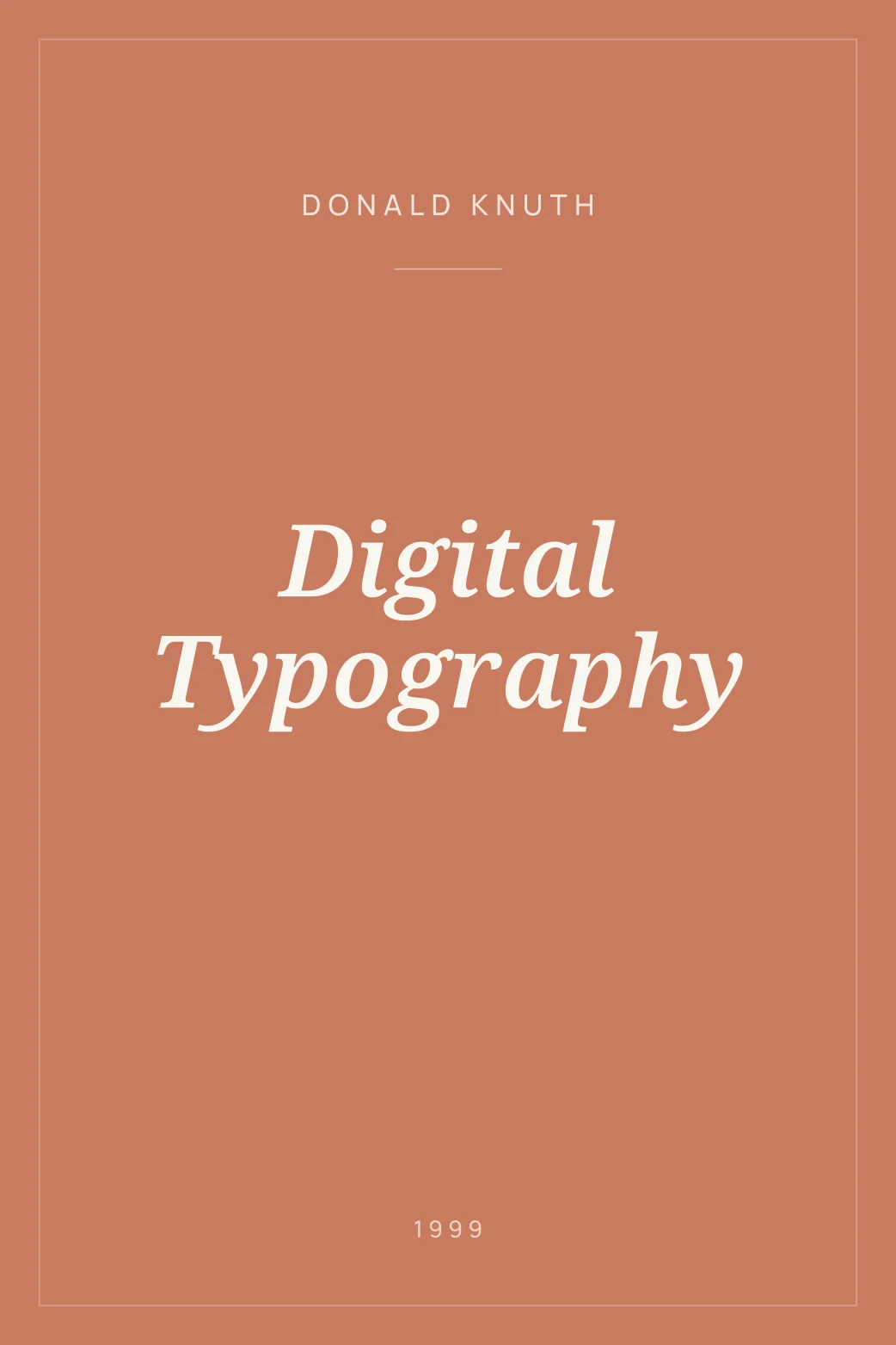 Portada de Digital Typography