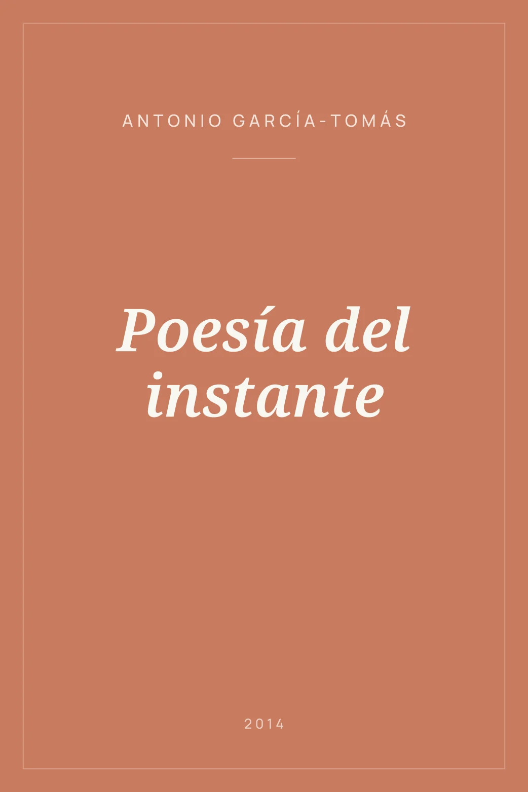 Portada de Poesía del instante