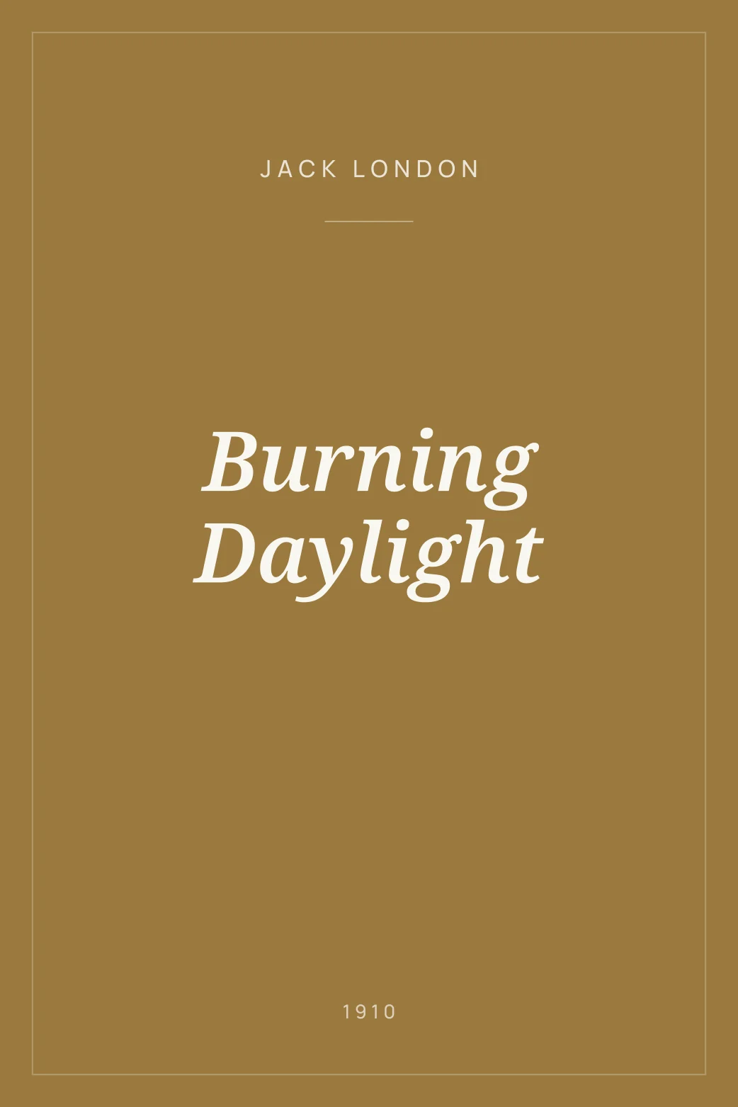 Portada de Burning Daylight