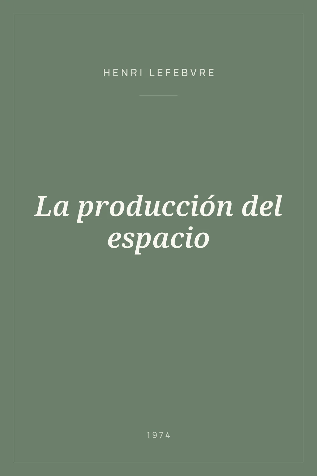 Portada de La producción del espacio