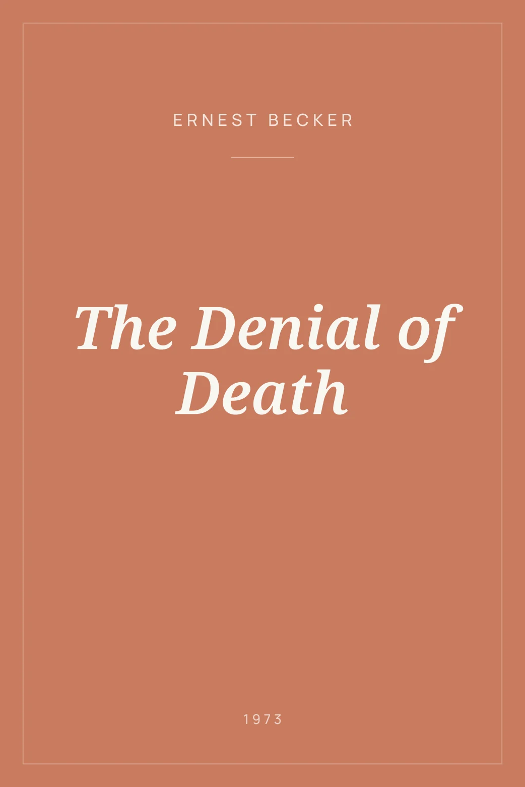 Portada de The Denial of Death