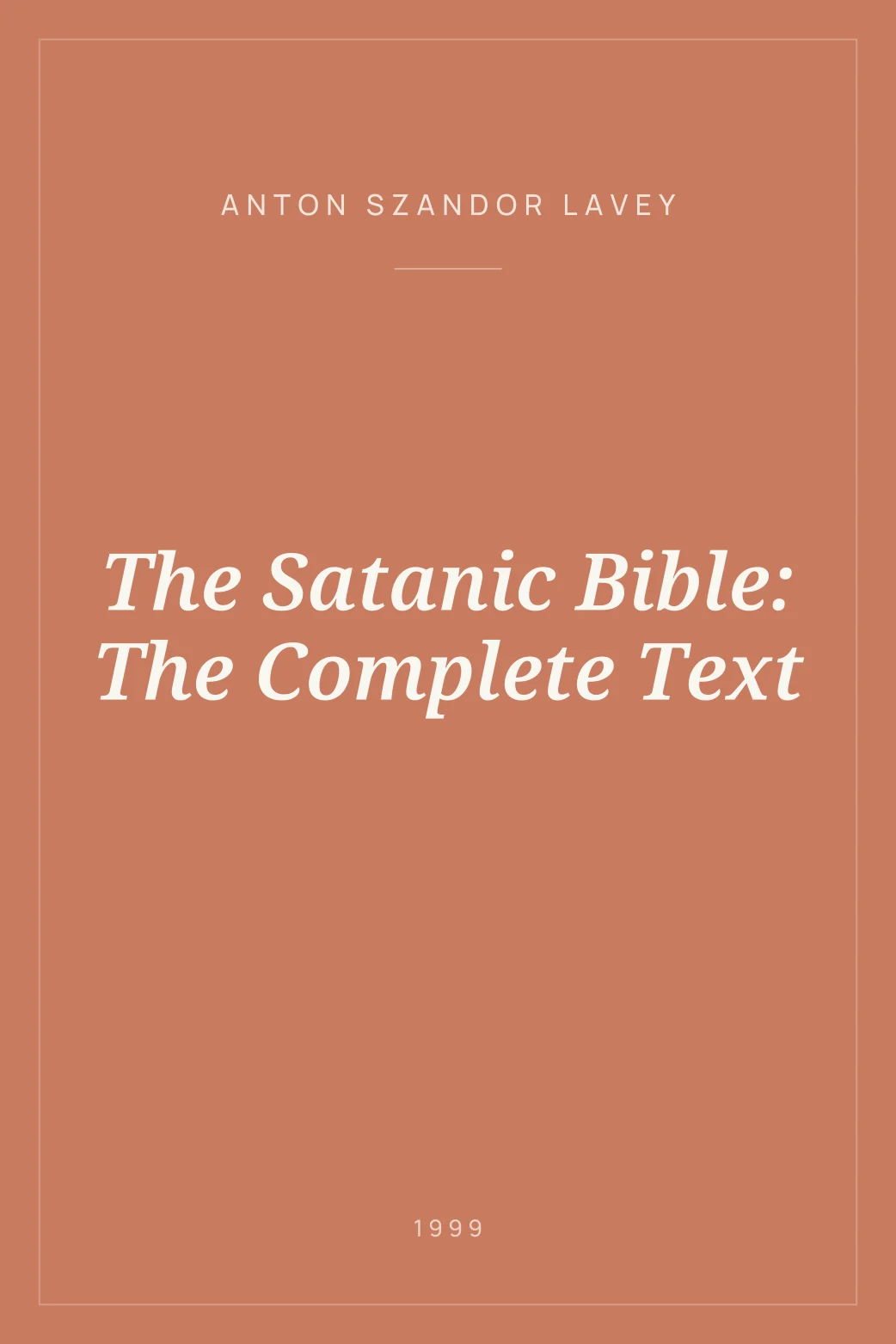 Portada de The Satanic Bible: The Complete Text