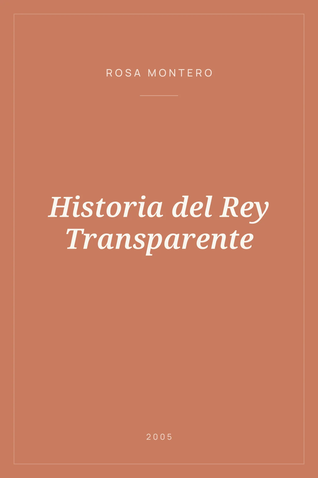 Portada de Historia del Rey Transparente