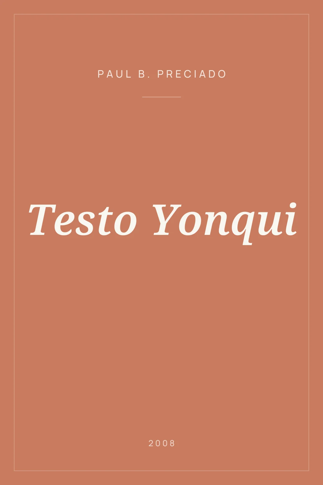Portada de Testo Yonqui
