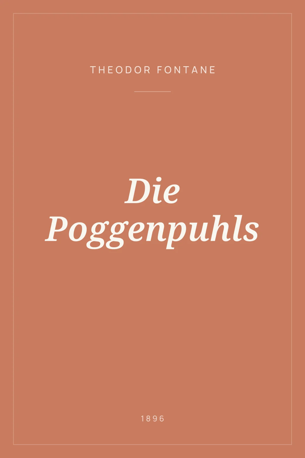 Portada de Die Poggenpuhls