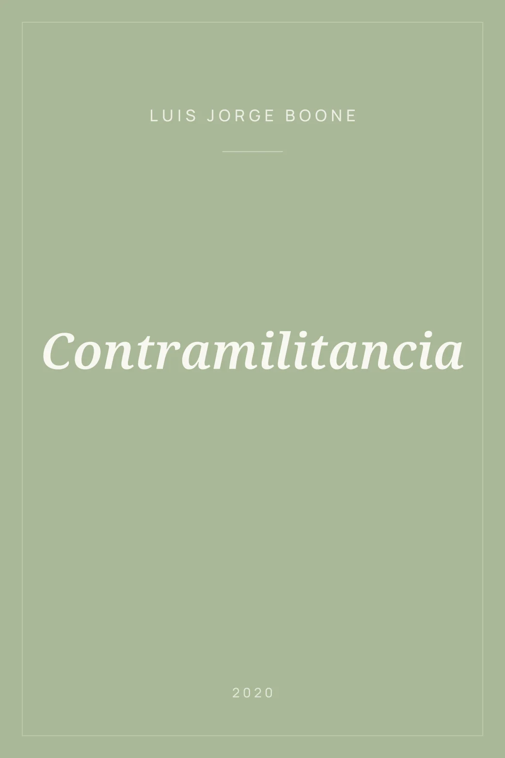 Portada de Contramilitancia