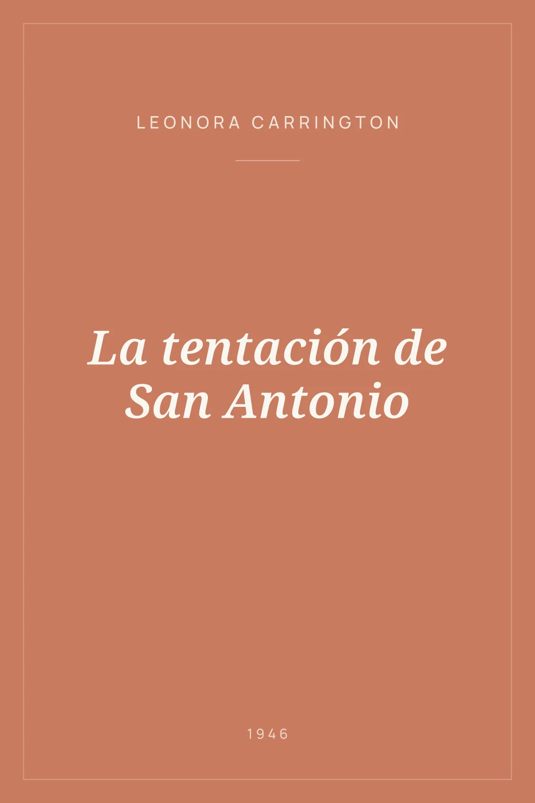 Portada de La tentación de San Antonio