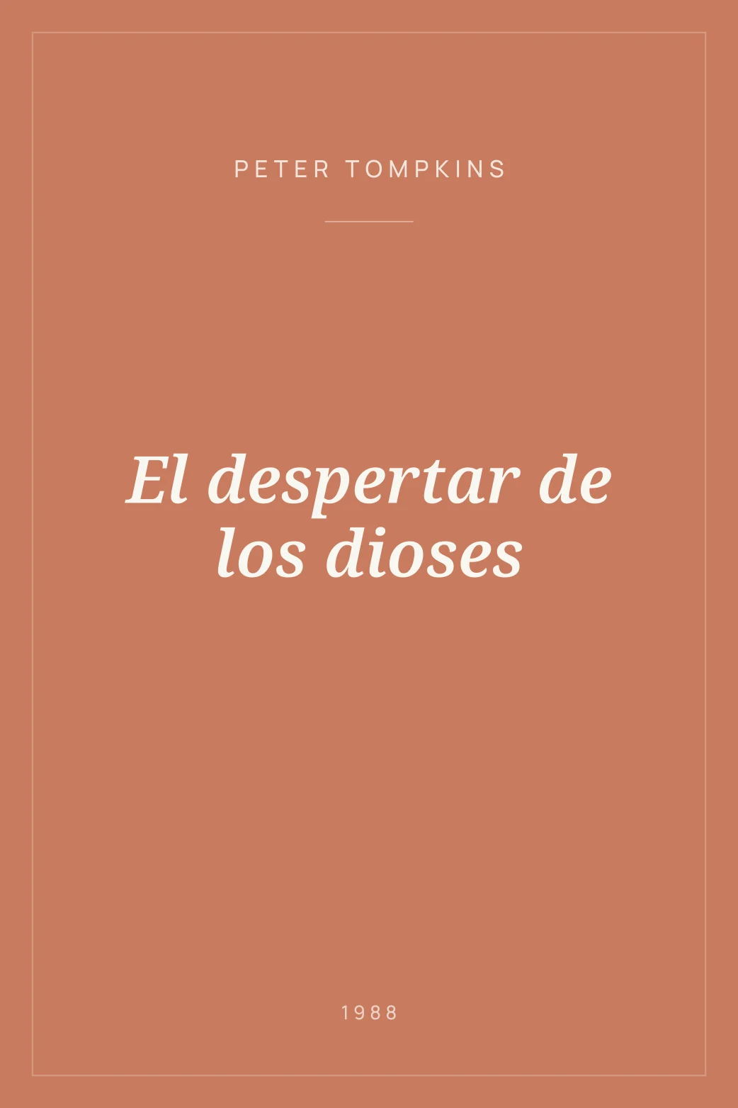 Portada de El despertar de los dioses