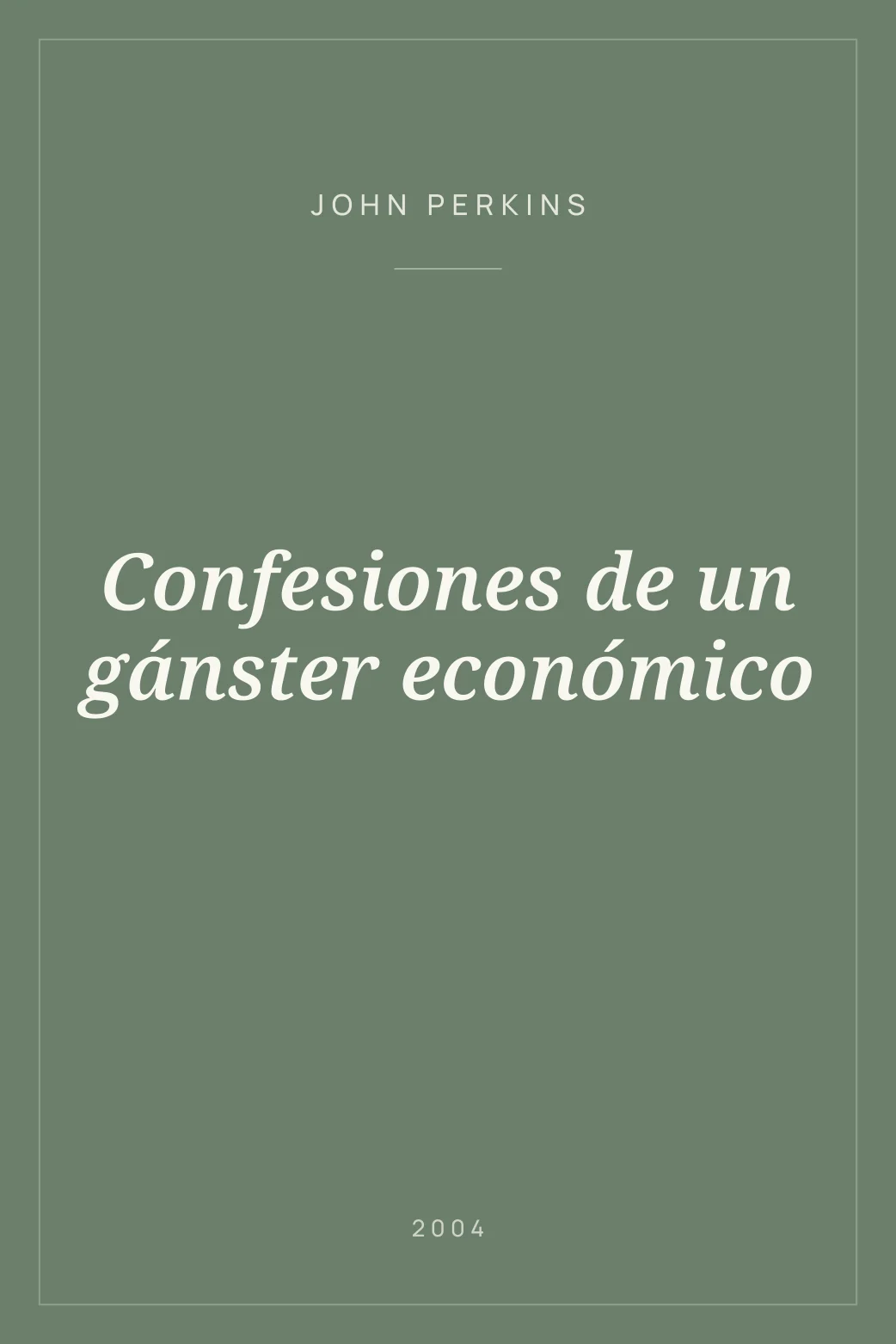 Portada de Confesiones de un gánster económico
