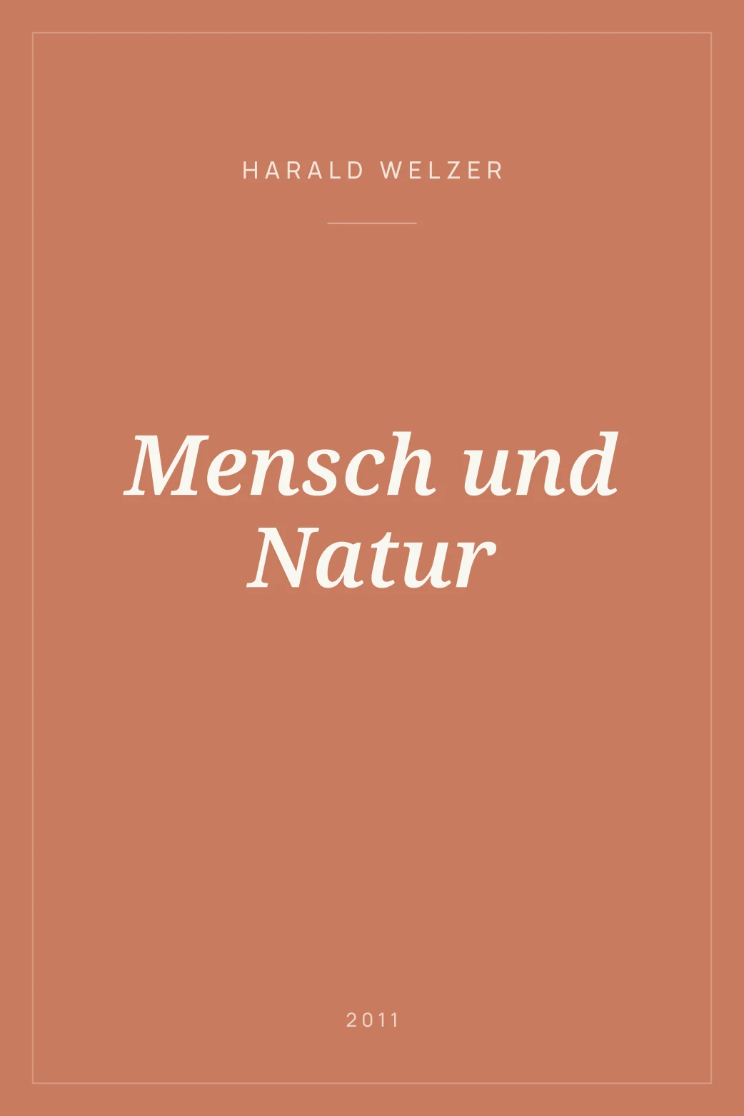 Portada de Mensch und Natur