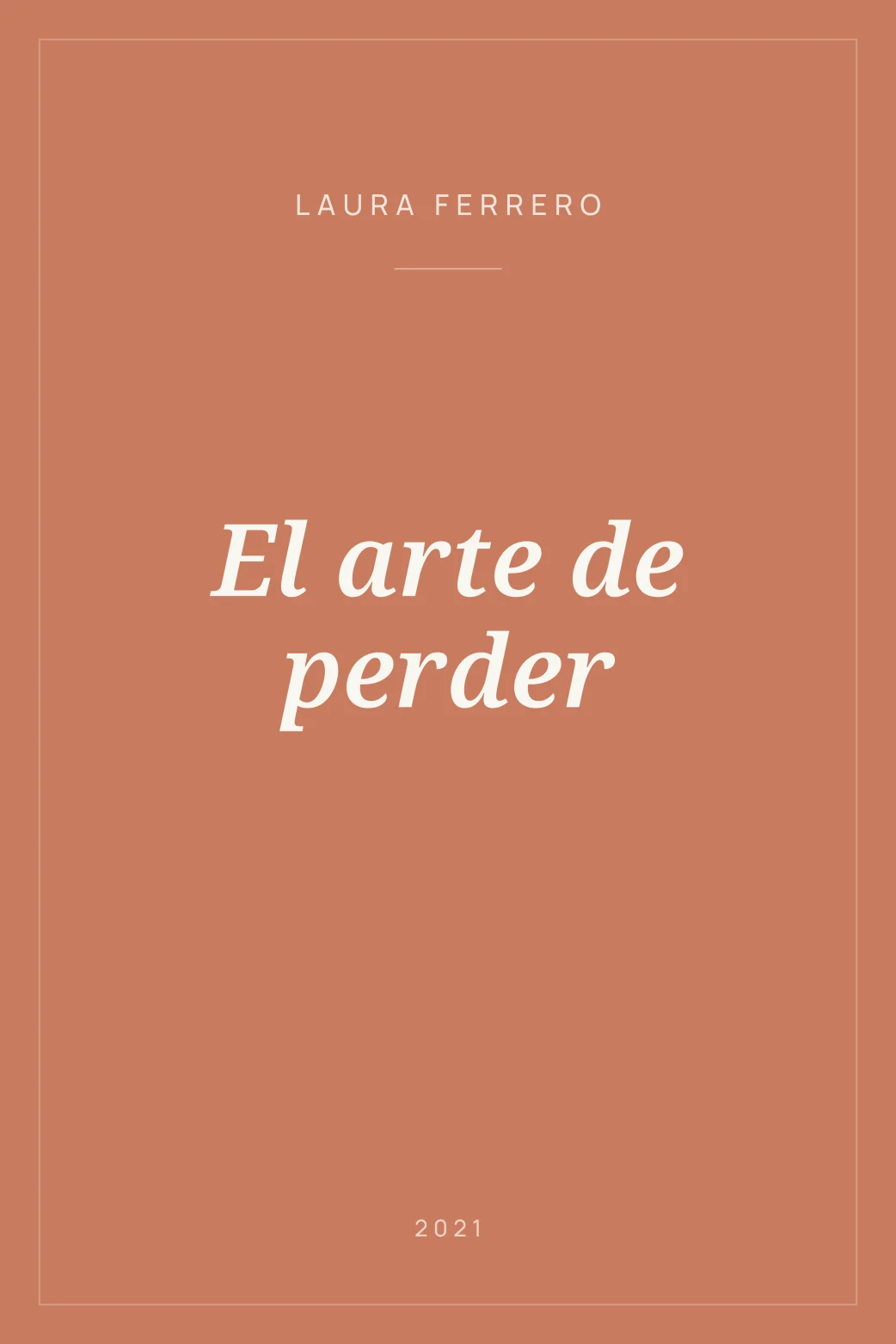 Portada de El arte de perder