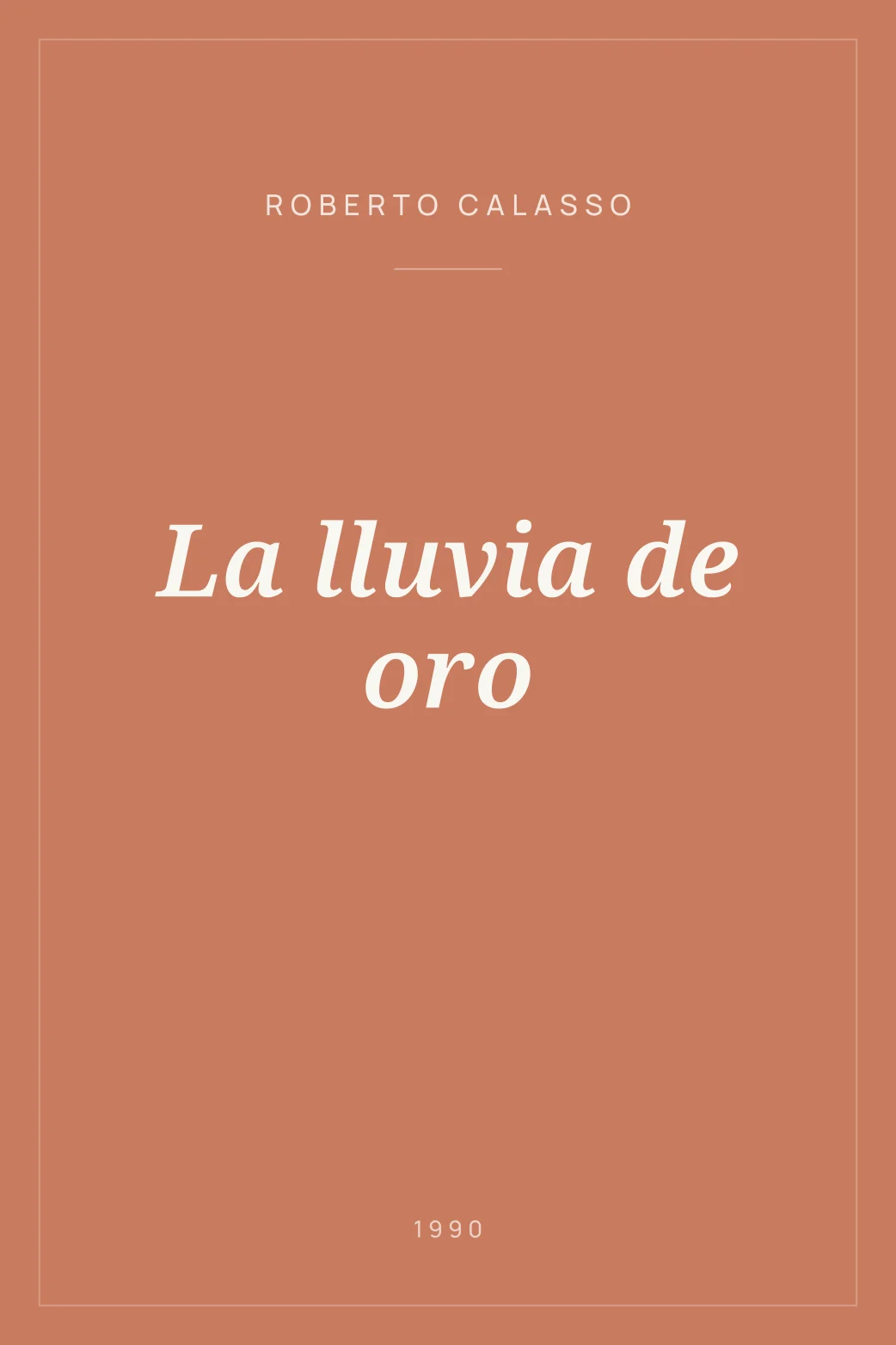 Portada de La lluvia de oro
