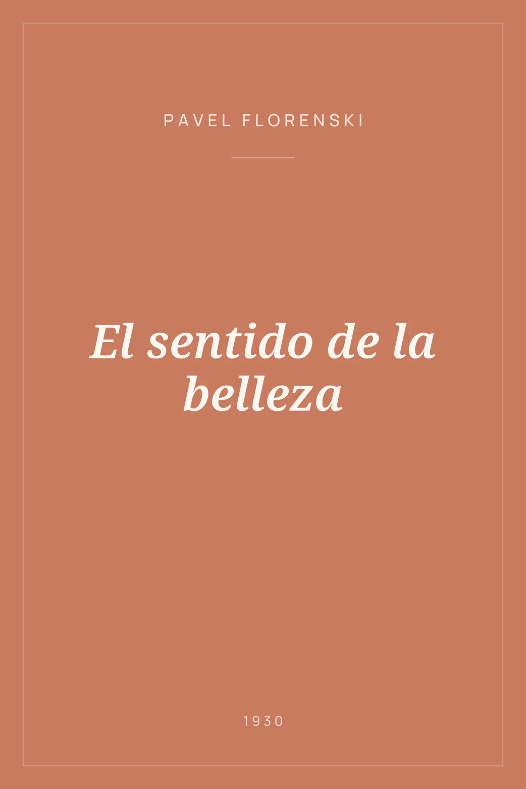 Portada de El sentido de la belleza