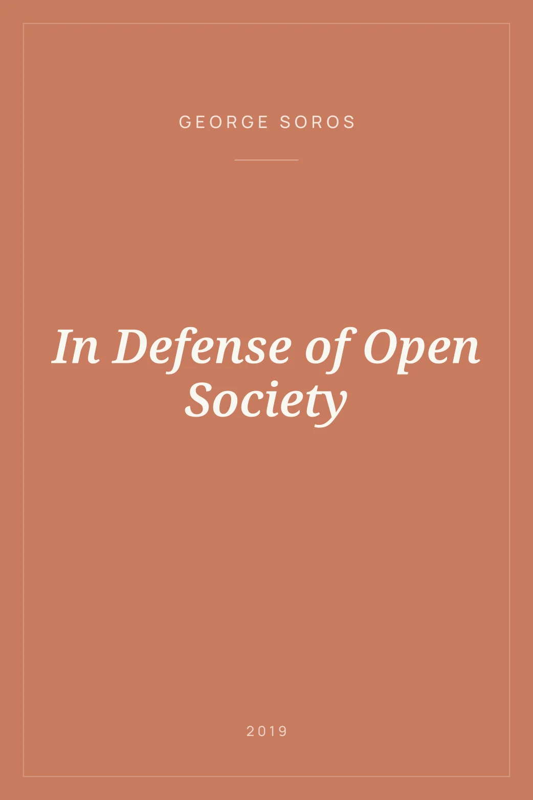 Portada de In Defense of Open Society