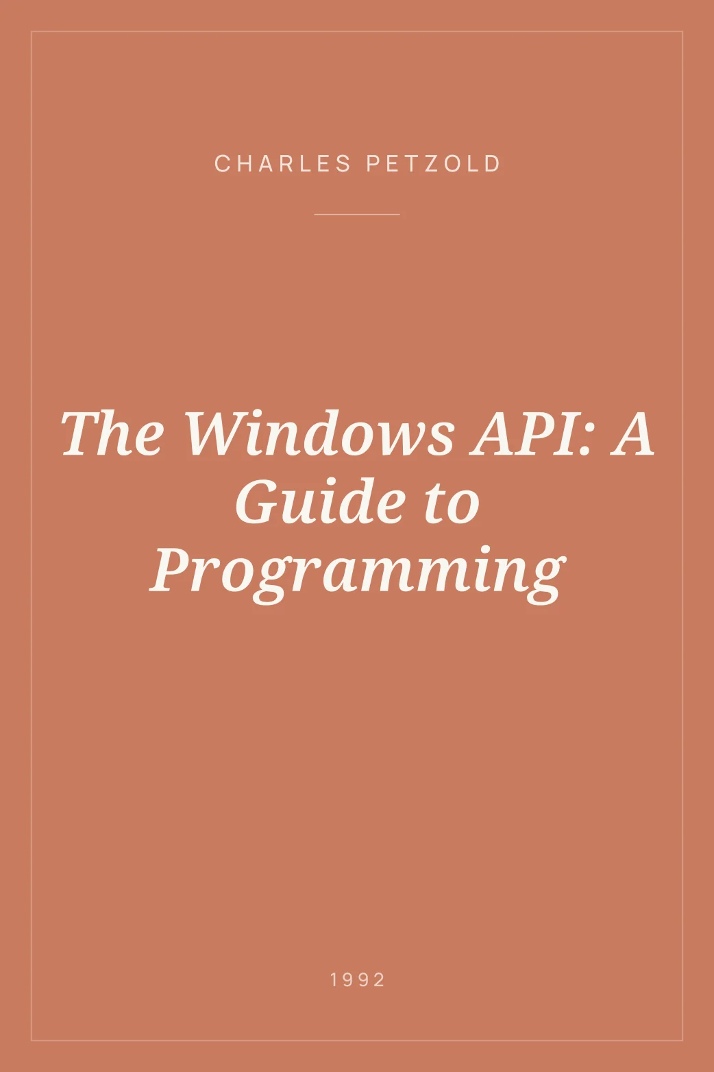 Portada de The Windows API: A Guide to Programming
