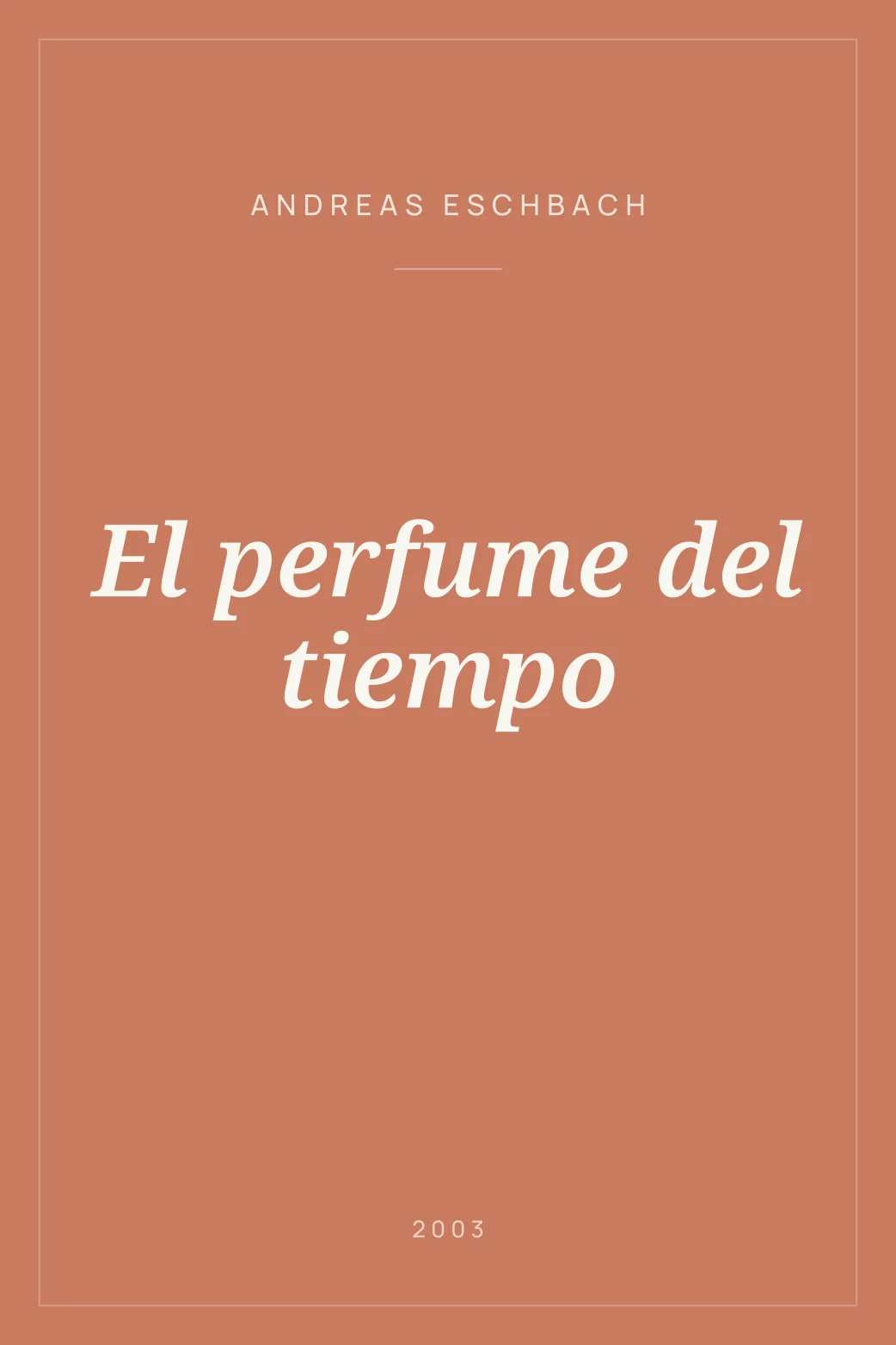 Portada de El perfume del tiempo