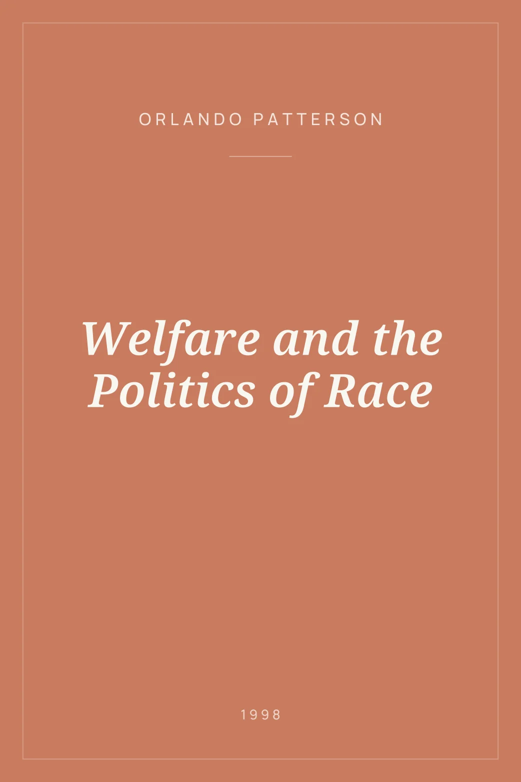 Portada de Welfare and the Politics of Race