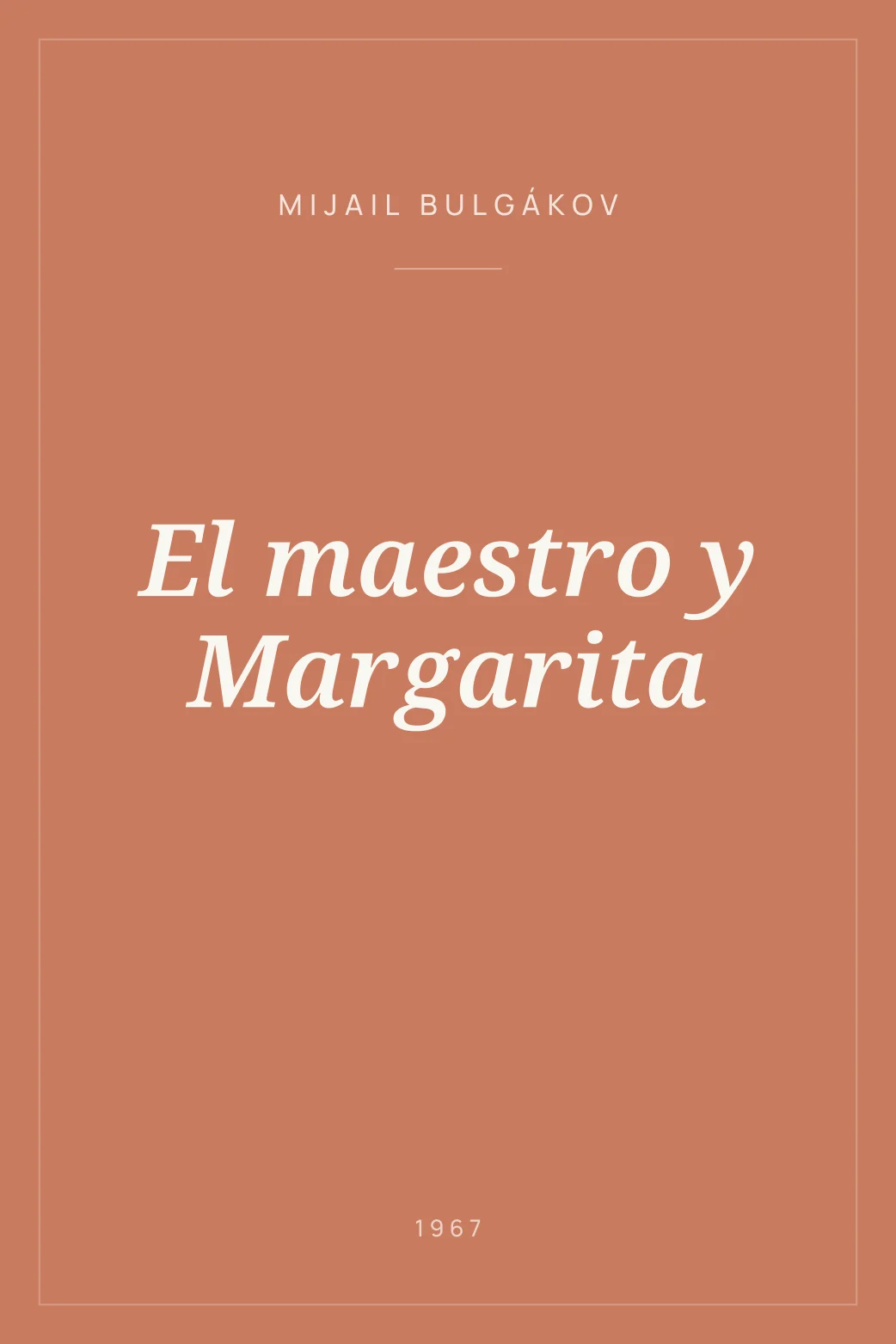 Portada de El maestro y Margarita