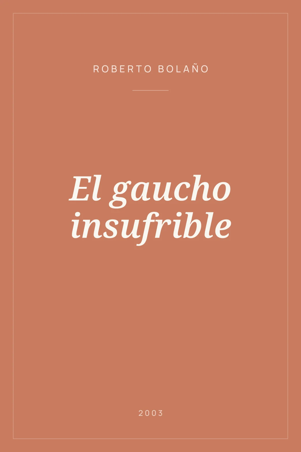 Portada de El gaucho insufrible